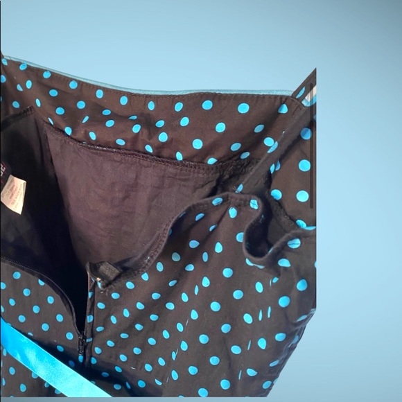 Pulse Girls/juniors Dress Black/Blue polka dot Sz L - Picture 4 of 9